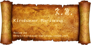 Kirnbauer Marianna névjegykártya
