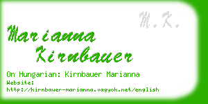 marianna kirnbauer business card
